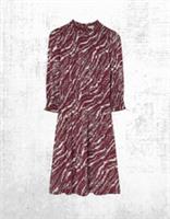 Womens Fat Face Long Sleeve Krishan Wild Terrain Jersey Dress Red V Neck - 12 Regular
