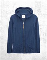 Womens Fat Face Long Sleeve Hemsby Textured Zip Through Hoodie Navy (Defect) - 10 Regular