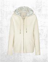 Womens Fat Face Long Sleeve Hemsby Textured Zip Through Hoodie Ivory (Defect) - 12 Regular