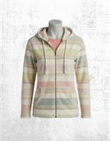 Womens Fat Face Long Sleeve Stripe Textured Zip-Up Hoodie Natural (A Bit Defect) - M Regular