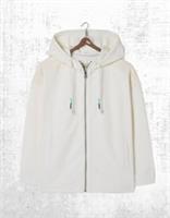 Womens Fat Face Long Sleeve Layla Natural Zip Through Hoodie White (Defect) - M Regular