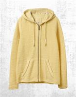 Womens Fat Face Long Sleeve Hemsby Textured Zip Through Hoodie Lemon (Defect) - 12 Regular