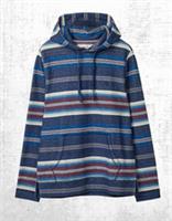Mens Fat Face Long Sleeve Trescowe Stripe Sweat Hoodie Multi Blue (A Bit Defect) - M Regular