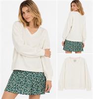 Womens Fat Face Long Sleeve Vienna V Neck Jumper Ivory (A Bit Defect) - 12 Regular