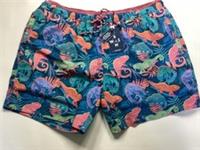 Fat Face Mens Swim Shorts Blue Pink Trevose Chameleon Holiday Beach - L Regular