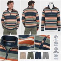 Mens Fat Face Woolacombe Half Zip Stripe Sweatshirt Multi (A Bit Defect) - L Regular