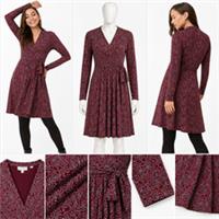 Womens Fat Face Long Sleeve Delphine Jersey Dress Vine (A Bit Defect) - 10 Regular