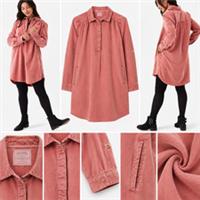 Womens Fat Face Long Sleeve Harper Cord Shirt Dress Rose Pink (A Bit Defect) - 12 Regular