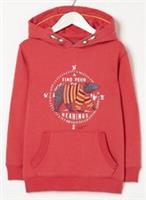 Fatface Boys Red Bearings Popover Hoodie Age 6-7 Years *BNWT*