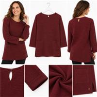 Womens Fat Face Jacquard Pockets Amari Textured Tunic Red (A Bit Defect) - 12 Regular