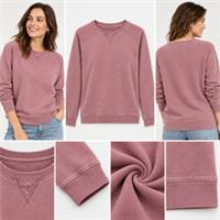 Womens Fat Face Long Sleeve Relaxed Cotton V Neck Sweatshirt Dusky Pink (Defect) - 12 Regular