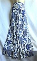 Fat Face Blue And White Floral/ Paisley Pattern Thin Trousers- Size 8, Pockets - 8 Regular