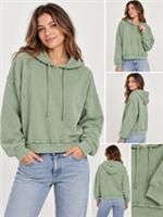 Womens Fat Face Pullover Leli Overhead Hoodie Sage Green (A Bit Defect) - L Regular