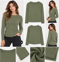 Womens Fat Face Long Sleeve Soft Cotton Callie Top Green (A Bit Defect) - 14 Regular