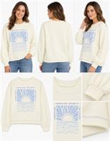 Womens Fat Face Long Sleeve Crew Neck Graphic Sweatshirt Ivory (A Bit Defect) - M Regular