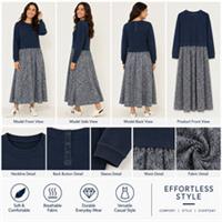Womens Fat Face Jumper Style Jersey Dot Midi Dress Nia Navy Leaf (A Bit Defect) - 12 Regular