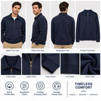 Mens White Stuff Long Sleeve Ashby Half Zip Sweat Top Navy (A Bit Defect) - 2XL Regular