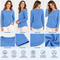 Womens Fat Face Long Sleeve Bree Organic Cotton T-shirt Cobalt Blue (Defect) - 12 Regular