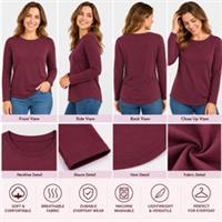 Womens Fat Face Long Sleeve Bree Organic Cotton T-shirt Plum (A Bit Defect) - 12 Regular