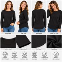 Womens Fat Face Long Sleeve Bree Organic Cotton T-shirt Black (A Bit Defect) - 10 Regular