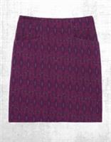 Womens Fat Face Jennie Ikat Purple Floral Cotton Jersey Soft Mini Skirt - 12 Regular