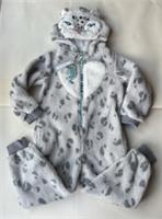 Fatface Girls Grey Sadie Snow Leopard Fleece All In One Age 6-7 Years *BNWT*