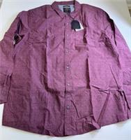 Fatface Copper & Black Slim Dobby Shirt Size 4XL Burgundy Polka RRP £55 - 4XL Regular