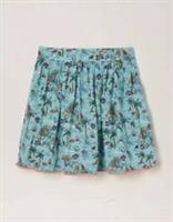 FatFace Resort Print Woven Skirt Blue Light Aqua 8-9 Years RRP £18