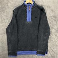 Fat Face Mens Jumper M Blue 1/4 Zip Pullover Cotton Iconic Airlie Sweater Fade - M Regular