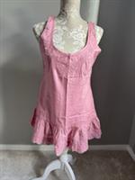 BNWT FAT FACE PINK 'MILLIE CAMI', FRILL HEM, BROADERIE ANGLAIS DETAIL SIZE 12 - 12 Regular