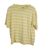 Fat Face Women's Knitted Top Size 12 Yellow Striped NWOT F2 - 12 Regular