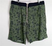 Fat Face Men's Camber Beach Print Swim Shorts Khaki Size XL Tie Front NEW F2 - XL Regular