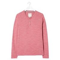 FatFace Mens Textured Henley Top (Sandalwood) (Small) - S Regular
