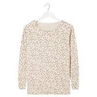 FatFace Womens Floating Dandelion Pullover (Ivory) (UK Size 8)