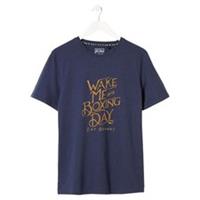 FatFace Mens Wake Me Up T-Shirt (Navy)