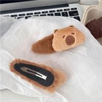 Cute Fat Face Capybara Sweet Plush Hairpin Girly Hair Clip Hair Accessories Gi$a