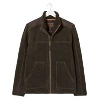FatFace Mens Hale Fleece Zip-Thru Jacket (Dark Umber)