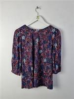 Fat Face Watercolour Floral Penny Top Navy Mix Size 10 £35RRP NEW F2 - 10 Regular