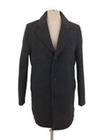 Fat Face Men's Overcoat Size M Grey Wool Blend Striped Vent Pocket Button New F1 - M Regular