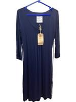 Fat Face Audrey Jersey Dress Blue 3/4 Sleeve - Size 10 New With Tags