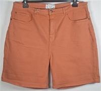 Fat Face Women Darley Denim Shorts, Orange, Size 18, New With Tags - 18 Regular