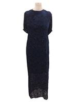 FatFace Copper & Black Women's Dress Size 12 Navy Burnout Floral Tie Vent New - 12 Regular