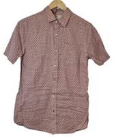 Fat Face Shirt Short Sleeve Mini Geometric Print Red Cotton Size XS - NEW - XS Regular