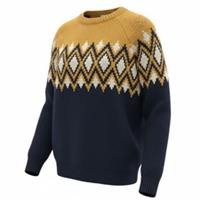 Fat Face Jumper Men's Fair Isle Illing Crew Navy Yellow Wool 2XL NEW- RRP &pound;75.50 - 2XL Regular