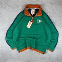 VTG Fat Face 2000s Airlie Ireland Flag Green Quarter 1/4 Zip Oversized XL Jumper - XL Regular