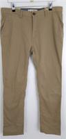 Fat Face Men's Stretch Cotton Trousers Size 36 Waist Regular Fit In Brown New - 36 Regular