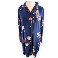 Fat Face Night Shirt Size 14 Navy Floral Remi Long Sleeve BNWT - 14 Regular