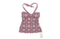 FatFace Women's Tankini Top Size 10 Purple Paisley Lined Halter New - 10 Regular