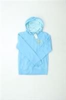 FatFace Boys Hoodie Size 12/13 Ice Blue Striped Zip Pockets New