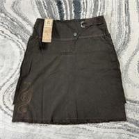 Vintage Fat Face Classic Brown Pinstripe Cotton Corduroy Girls Age 8 Years Skirt